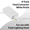 H Track 120V Live Floating Feed Canopy Connector - White Finish