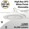 UFO LED Light 240/200/180W White Dimmable
