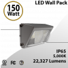 150W LED Wall Pack 19500 Lumens 5000K 