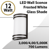 LED Wall Sconce 12W 700Lm 30K/40K/50K