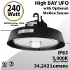 UFO Light LED High Bay 240 Watt Motion Sensor 34242 Lumens 5000K UL & DLC