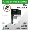 20W LED Mini Wall Pack 2450 Lumens 5000K IP65 UL