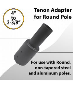 Light pole tenon reducer for 4" round pole to 2-3/8"