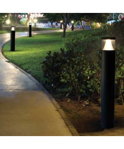 Bollard Led Light Outdoors Square 14/19/24W Selectable 4200Lm 3CCT