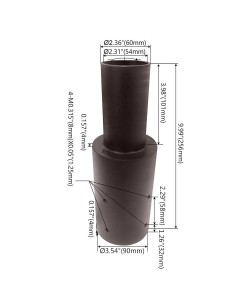 Tapered Light Pole Tenon Adapter to 2-3/8"