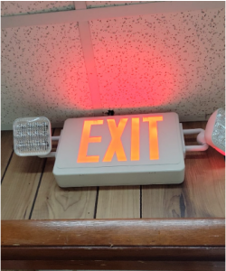 EXIT sign with Emergency Light Combo 90 minute discharge 2.4W with Battery