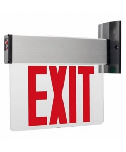 Exit Sign Edge-lit Battery Backup 2 Face Red