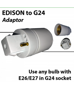 E26 to G24 Bulb Base Adapter