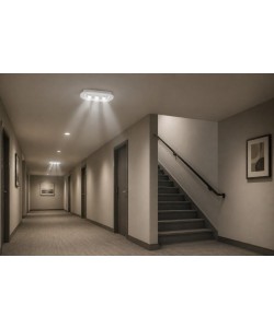 Recessed LED Emergency Light 3 Gimbal Heads 360° Rolating