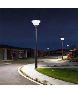 Solar Post Top Hourglass 12W 1500Lm Lasts 2-3 Rainy Days