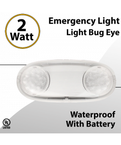 LED Emergency Light Bug Eye Waterproof 2W With Battery