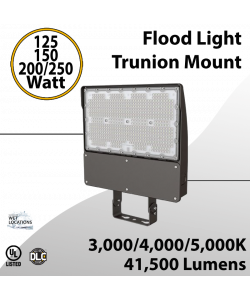 LED Flood Light Trunion 125W 150W 200W 250W 41500Lm 30K 40K 5000K