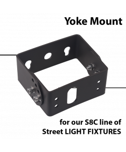 Mounting:Yoke mount for S8C street light fixtures