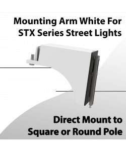 Direct Mount to Square or Round Pole for White STX Street Lights