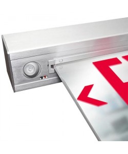 Exit Sign With Emergency Light 90M BackUp Red Letters