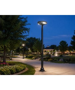 Solar Led Post Top Light 50W 5000Lm Inteligent Mode 3-4 Days