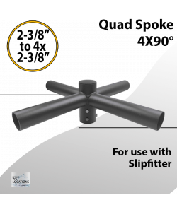 Quadruple Spoke Bracket horizontal 90* short