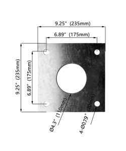 Hole Pattern Template For 3" and 4" Round Light Pole