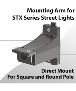 Direct Mount to Square or Round Pole for STX Street Lights