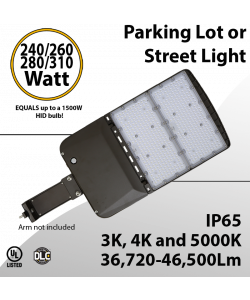 Street Light 240/260/280/310W up to 46500Lm 3000K 4000K 5000K 