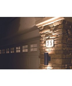 LED Wall Mount Cylinder Light 19/31/38W 3CCT 5500Lm Photocell Black Finish