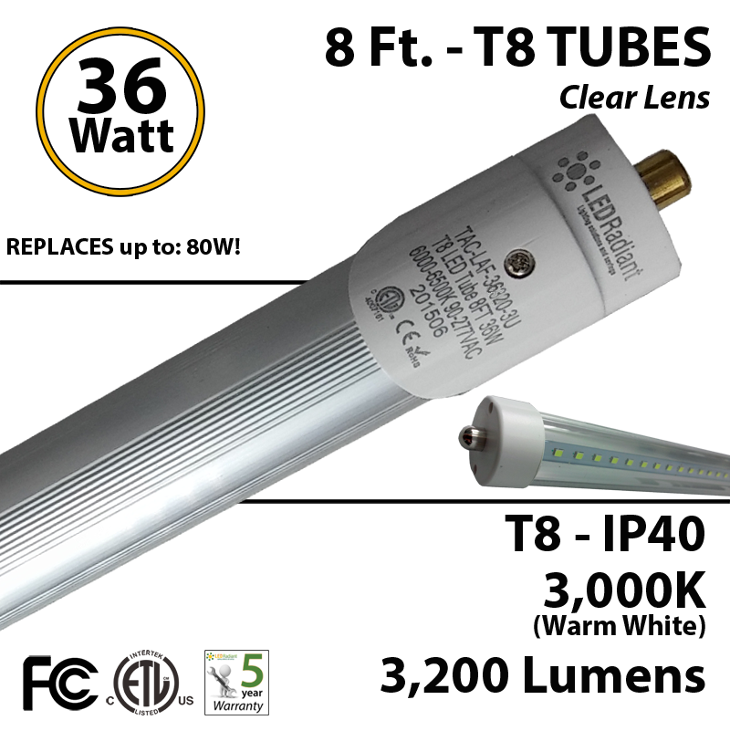 T8 (G13) LED tube 120 cm - 1980 lumen - 3000K (36W/830) flicker-free
