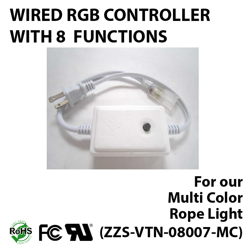 Wired driver for multi color rope light (ZZS-RGB-08007-MC)