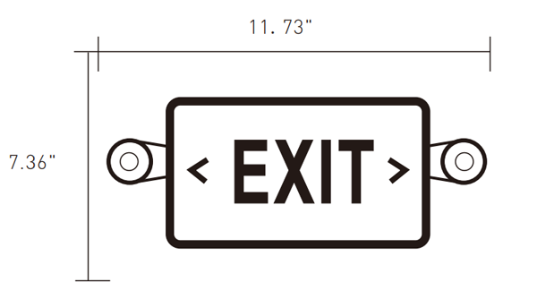 Emergency Exit Light, Adjustable Two LED Head Exit Sign Light, Commercial Emergency Exit Lighting Combo With Back-Up Battery For Business UL