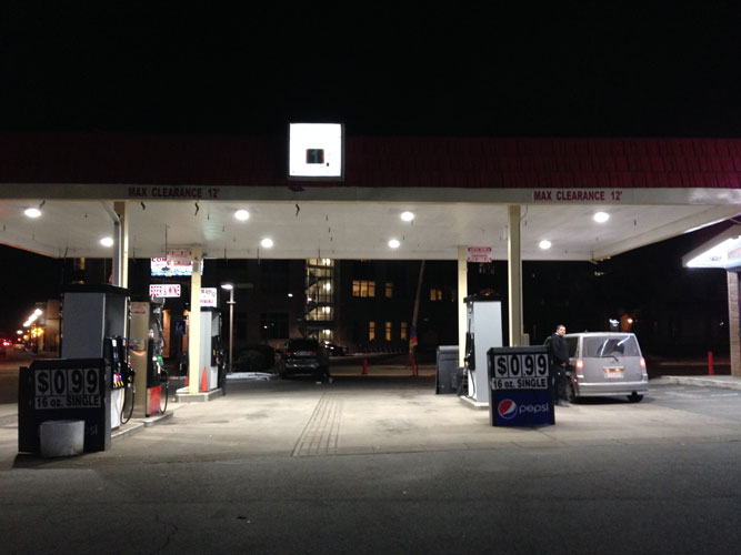 LED Canopy pump island gas station